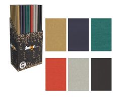GEKLEURDE KRAFT- cadeaupapier - 200 x 70 cm - 60 rollen