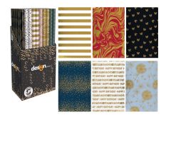 PARTY CHIQUE - Metallic cadeaupapier - 200 x 70 cm - 60 rollen