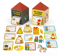20 × Dispensers Met Sinterklaas Cadeau-naamstickers - 120 Stickers per Doosje