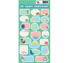 Benza - Kinderen cadeaulabels naametiketten - 20 stuks