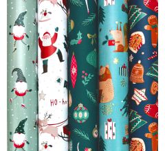 CHRISTMAS PARTY - cadeaupapier - 200 x 70 cm - 50 rollen