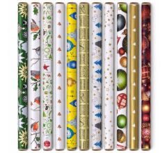 KERSTPAPIER - assortiment - 200 x 70 cm - 50 stuks